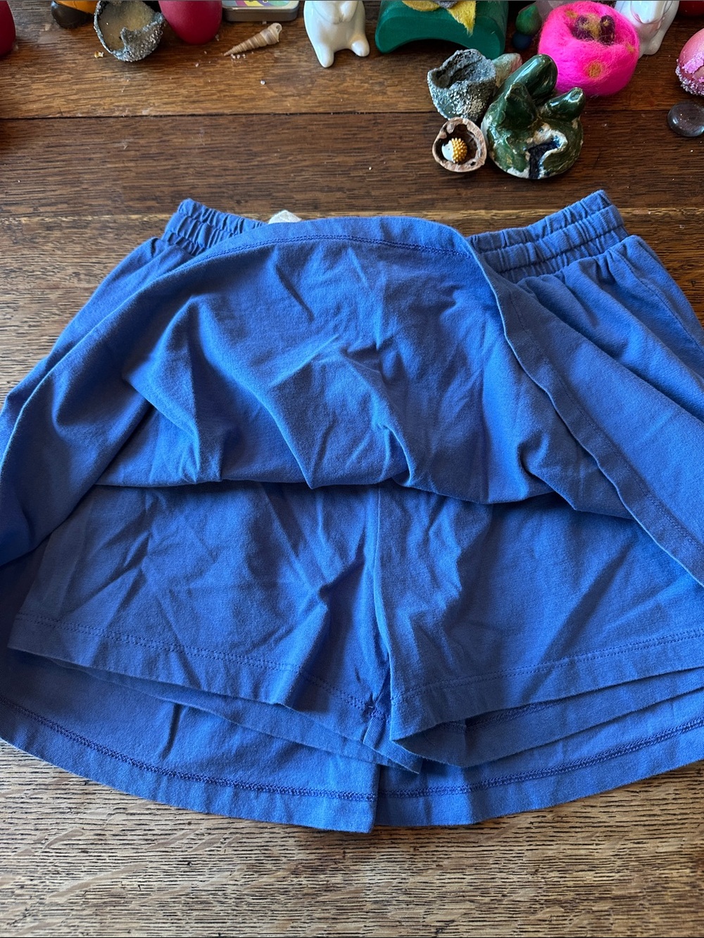 Hanna Andersson Blue Cotton Drawstring Skort - Picture 3 of 4